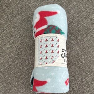 Festive Holiday Fleece Blanket